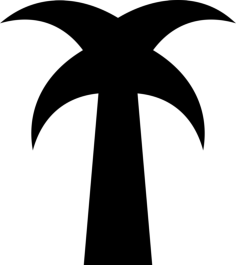 Plain Palm Tree Editable Svg Line Art, Free Vectors File